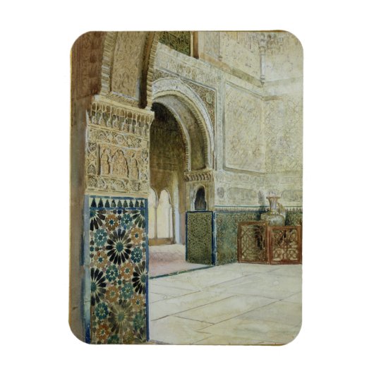 Räume der Alhambra, Granada (w/c) Magnet (Vertikal)
