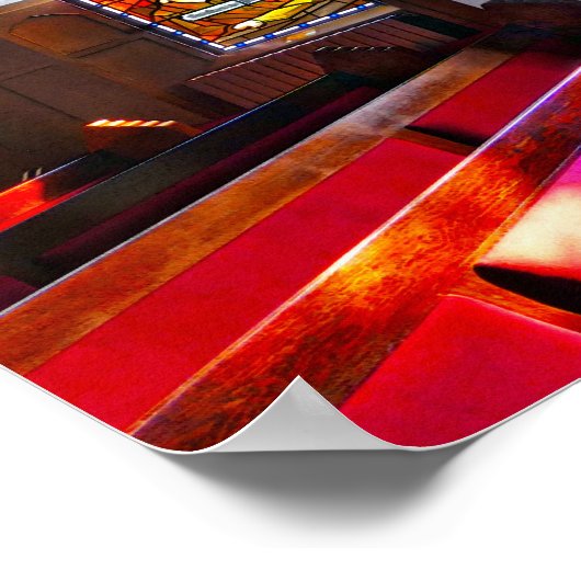 Räume der Kirche Akureyri, Island, Painterly Poster (Ecke)