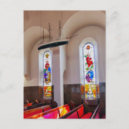 Räume der Kirche Akureyri, Island Postkarte