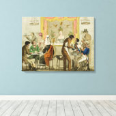 Räume eines Kaffeehauses, Pub. für William Pearm Leinwanddruck (Insitu (Holzboden))