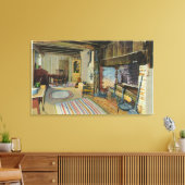 Räume Küche Aussicht auf das John Alden House Leinwanddruck (Insitu (Wohnzimmer))