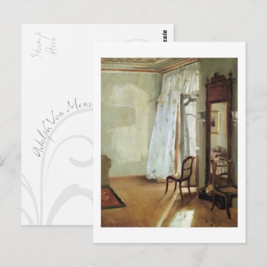 Räume mit Balcon Postkarte (Vorne/Hinten)