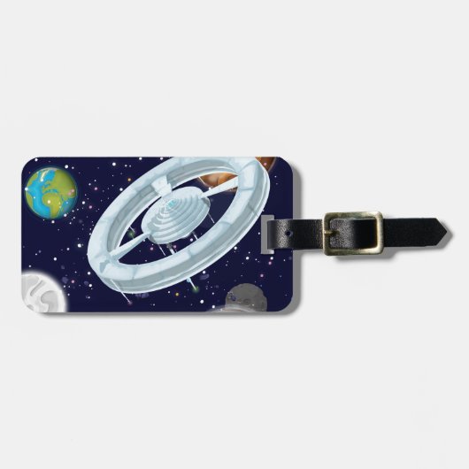 Räume und Planeten Gepäckanhänger (Vorderseite horizontal)
