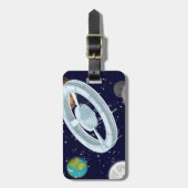 Räume und Planeten Gepäckanhänger (Vorderseite vertikal)