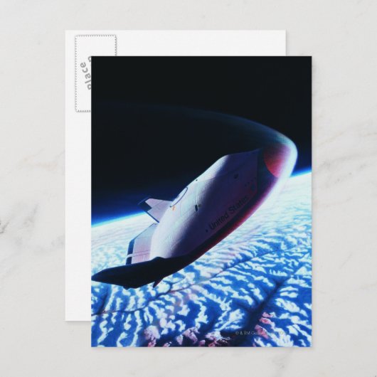 Raumfähre 3 postkarte (Vorne/Hinten)