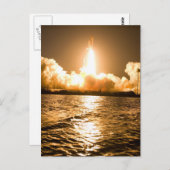 Raumfähre abheben postkarte (Vorne/Hinten)