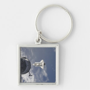 Raumfähre Atlantis und ein russisches Raumfahrzeu Schlüsselanhänger