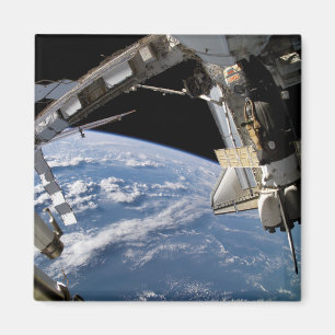Raumfähre Atlantis und ein Soyuz Raumfahrzeug Magnet