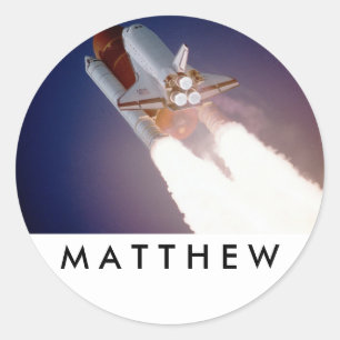 Raumfähre-Aufkleber Runder Aufkleber