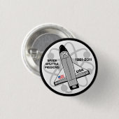 Raumfähre-Auftrag-Knopf 3 Button (Vorne & Hinten)