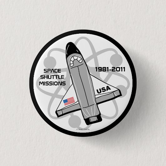 Raumfähre-Auftrag-Knopf 3 Button (Vorderseite)