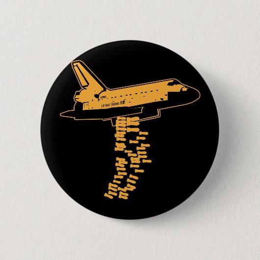 Raumfähre-Bomber-Knopf Button (Vorderseite)