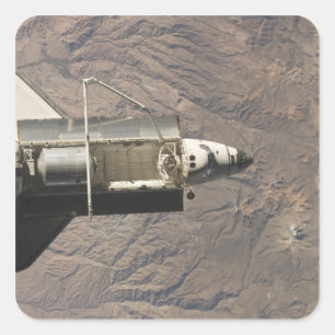 Raumfähre-Entdeckung 4 Quadratischer Aufkleber