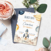 Raumfähre Galaxy Rocket Party Einladung