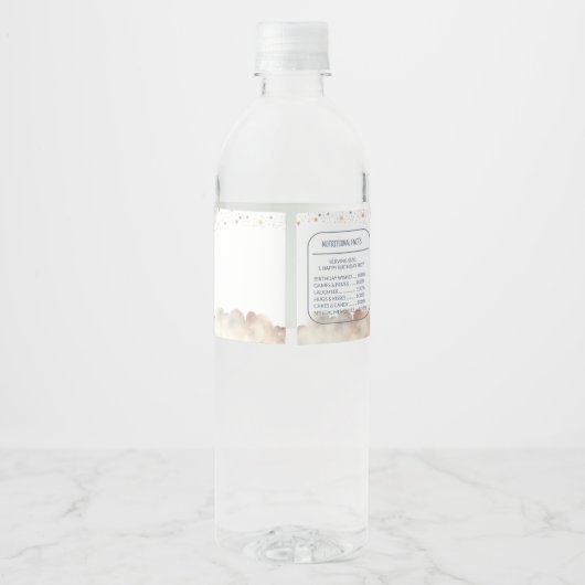 Raumfähre Galaxy Rocket Party Wasserflaschenetikett (Rückseite)