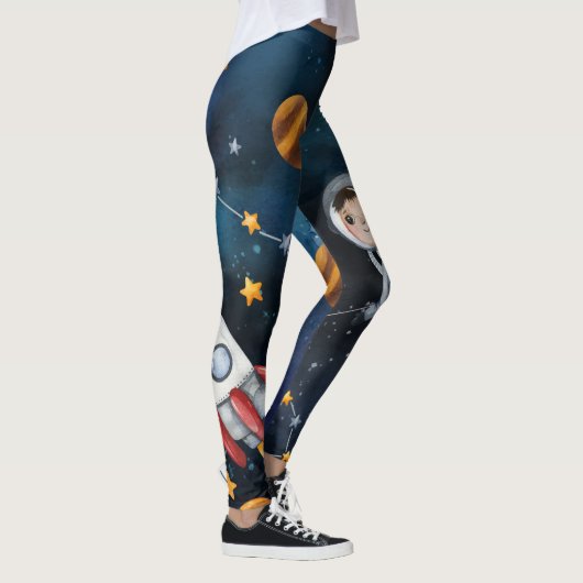 Raumfähre Night Stars Planet Leggings (Rechts)