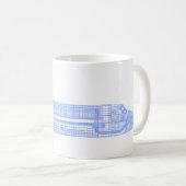 Raumfähre-Pläne Kaffeetasse (VorderseiteRechts)