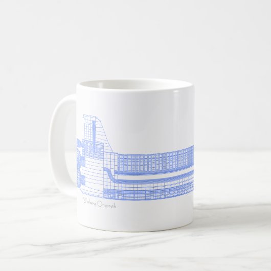 Raumfähre-Pläne Kaffeetasse (Vorderseite Links)