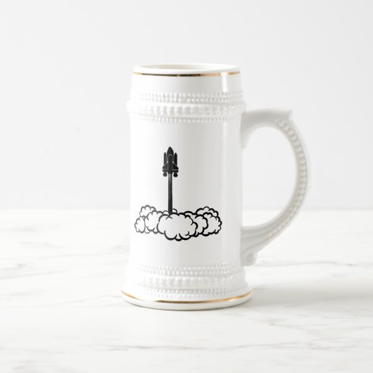 Raumfähre-Produkteinführung Bierglas (Rechts)