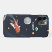 Raumfähre "Reisen mit dem Mond" - Personalisiert Case-Mate iPhone Hülle (Rückseite (Horizontal))