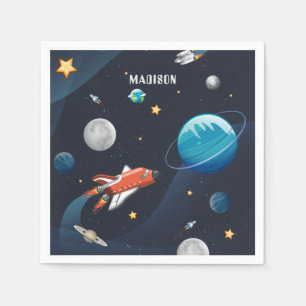 Raumfähre "Travel Moon Stars" - Zollpapier Serviette