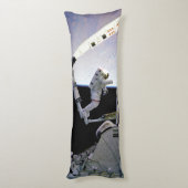 Raumfähre und Astronaut Seitenschläferkissen (Rückseite (Vertikal))