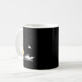 Raumfahrer Bowling Shirt Funny Bowler in Oute Kaffeetasse (Vorderseite Links)
