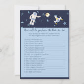 Raumfahrer, die Vater Best Baby Game kennen Einladung (Vorderseite)