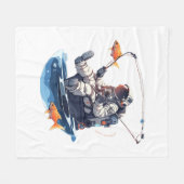 Raumfahrer Fleecedecke (Vorderseite (Horizontal))