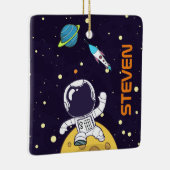 Raumfahrer im Weltraum Keramikornament (Rechts)