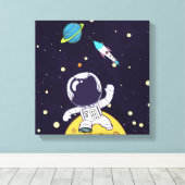 Raumfahrer im Weltraum Leinwanddruck (Insitu (Holzboden))
