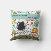 Raumfahrer in Galaxy Kissen (Rückseite)