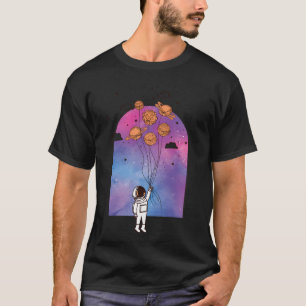 Raumfahrer mit Planeten T-Shirt