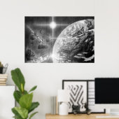 Raumfahrer Poster (Heimbüro)