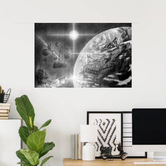 Raumfahrer Poster (Heimbüro)