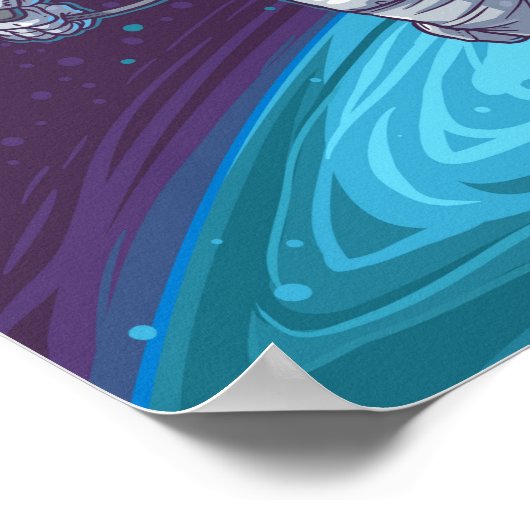 Raumfahrer Poster (Ecke)