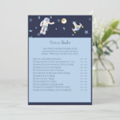 Raumfahrer über oder unter dem Kinderspiel Einladung (Stehend Vorderseite)