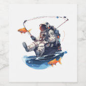 Raumfahrer Weinetikett (Einzelnes Label)