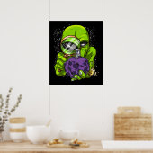 Raumfahrt Alien Astronaut Entführung UFO Verschwör Poster (Küche)