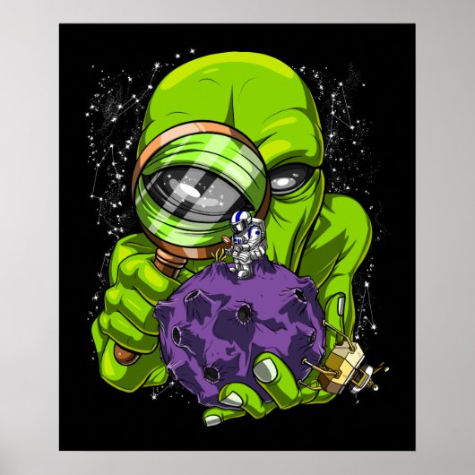 Raumfahrt Alien Astronaut Entführung UFO Verschwör Poster (Vorne)