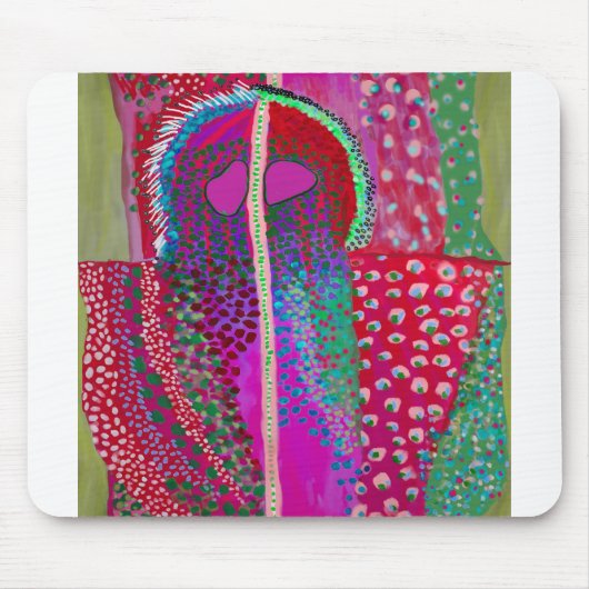 Raumfahrt Alien Party Tier Mousepad (Vorne)