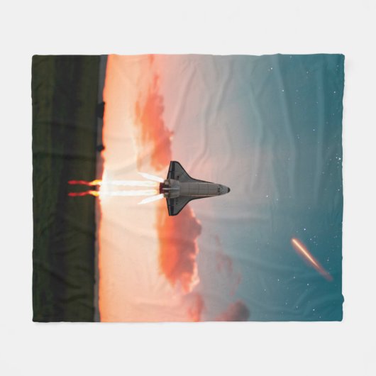 Raumfahrt Fleecedecke (Vorderseite (Horizontal))