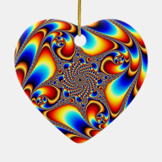 Raumfahrt - Fraktal Keramik Ornament (Hinten)