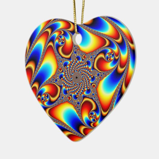 Raumfahrt - Fraktal Keramik Ornament (Links)