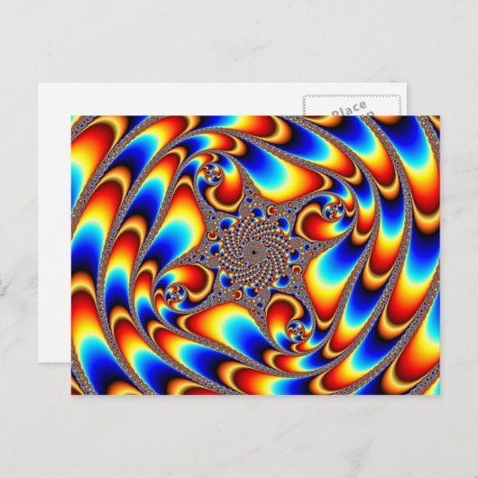 Raumfahrt - Fraktal Postkarte (Vorne/Hinten)