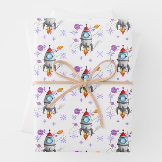 Raumfahrt für Kinder Geschenkpapier Set (Beispiel)