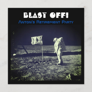 Raumfahrt Landung Astronaut Moonwalk Einladung