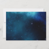 Raumfahrt Party Astronauten Foto Ballon Rakete Einladung (Rückseite)