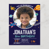 Raumfahrt-Party Postkarte (Vorderseite)