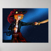 Raumfahrt-Pirate und Raumkat Poster (Vorne)